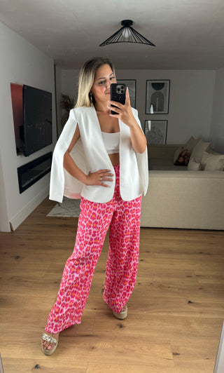 Leo Baumwolle Hose Rosa