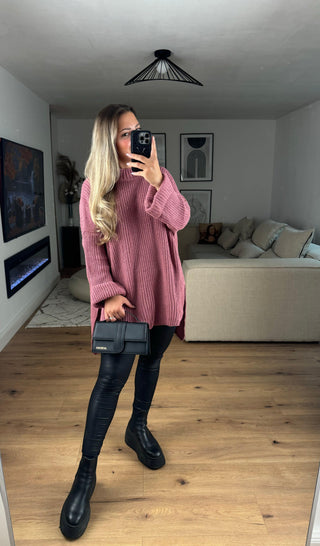Pullover Elli Vokuhila Oversize Rosa