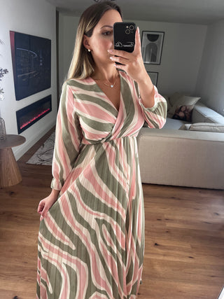 Maxikleid Elena im Boho Look Khaki