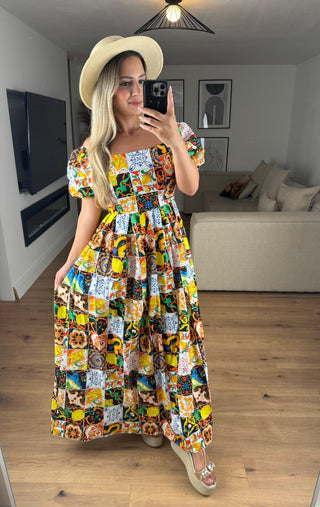 Maxikleid Positano Schwarz