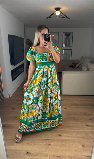 Maxikleid Positano Grün