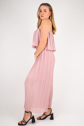 Jumpsuit Rosalie mit Plisseefalten Rosa