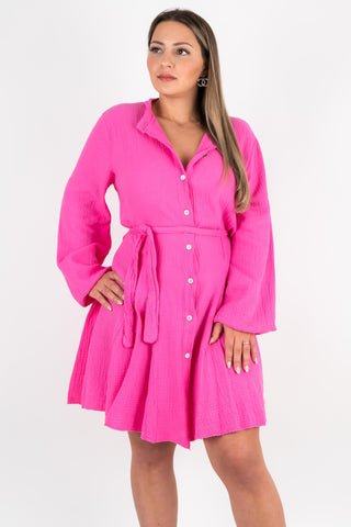 Musselin Kleid Grace Pink