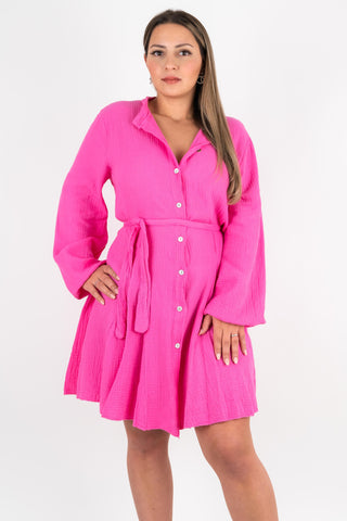 Musselin Kleid Grace Pink