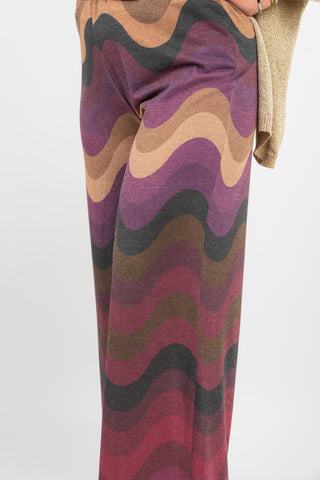 Palazzo Hose Laura mit Glitzerfäden Lila