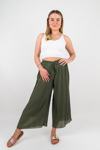 Plissee Hose Pamela Khaki