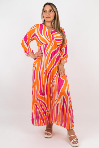 Maxikleid Elena im Boho Look Orange