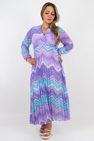 Maxikleid Elena im Boho Look Lila