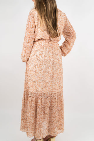 Maxi Blumenkleid Selena Beige