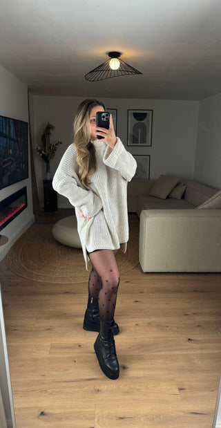 Pullover Elli Vokuhila Oversize Creme