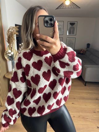 Pullover Anouk mit Herzmuster