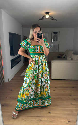 Maxikleid Positano Grün