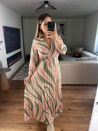 Maxikleid Elena im Boho Look Khaki