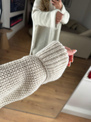 Pullover Elli Vokuhila Oversize Creme