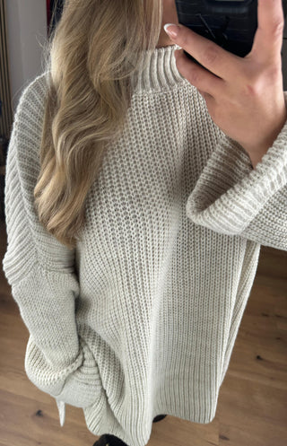 Pullover Elli Vokuhila Oversize Creme
