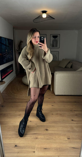 Pullover Elli Vokuhila Oversize Beige