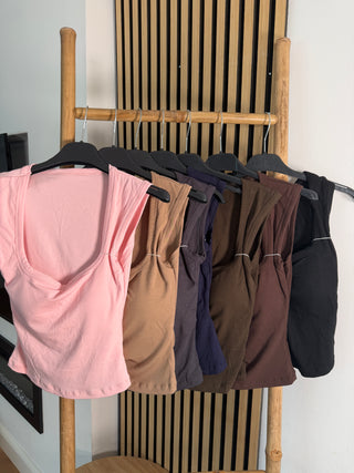 Top Lilly mit integriertem Bh Camel