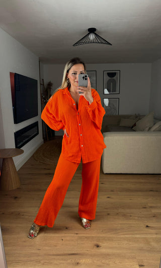 Musselin Set Ina Orange