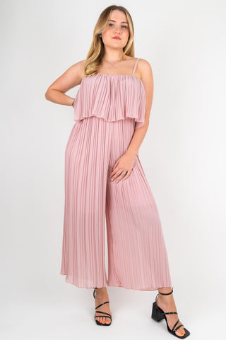 Jumpsuit Rosalie mit Plisseefalten Rosa
