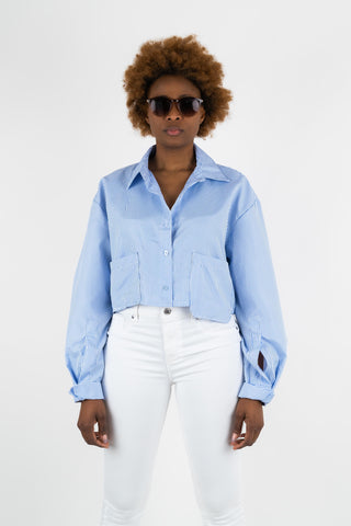 Crop Bluse Lia gestreift