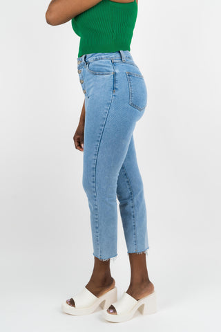 High Waist Jeans Mira mit Knopfleiste