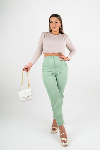 High Waist Bundfaltenhose Mia