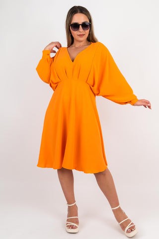 Kleid Celina mit Fledermausärmeln Orange