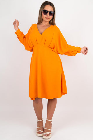 Kleid Celina mit Fledermausärmeln Orange