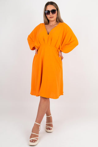 Kleid Celina mit Fledermausärmeln Orange