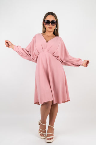 Kleid Celina mit Fledermausärmeln Rosa