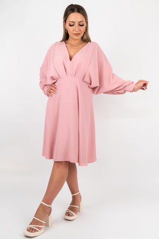 Kleid Celina mit Fledermausärmeln Rosa