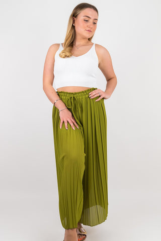 Plissee Hose Pamela Pistaziengrün