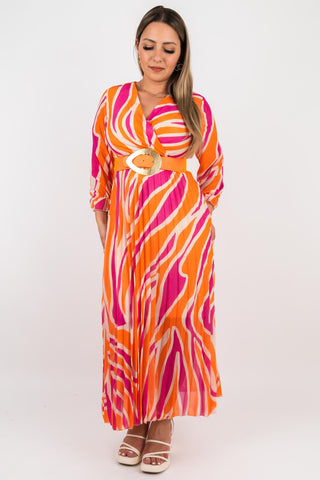 Maxikleid Elena im Boho Look Orange