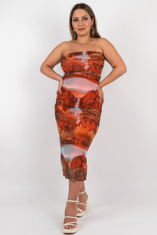 Midikleid Kayla Orange