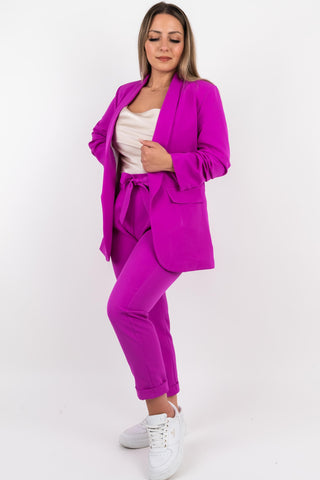Blazer mit Bundefaltenhose Naja Magenta