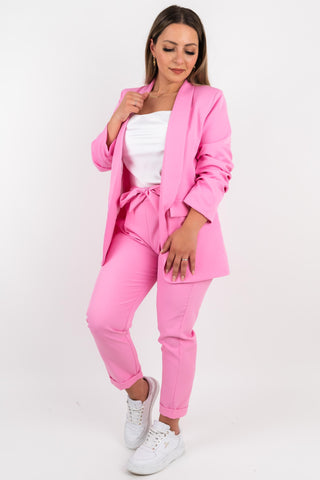Blazer mit Bundefaltenhose Naja Rosa