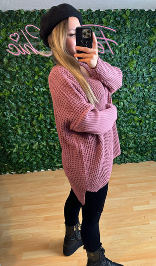 Pullover Elisa Vokuhila Oversize Rosa