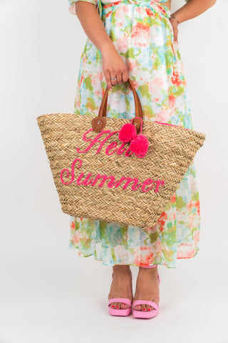 Strandtasche Isadora im Stroh Look