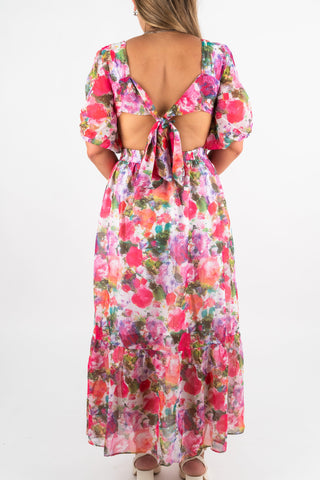Maxikleid mit Cut-Outs Alexandra Pink