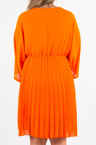 Plissee Midikleid Chiara Orange