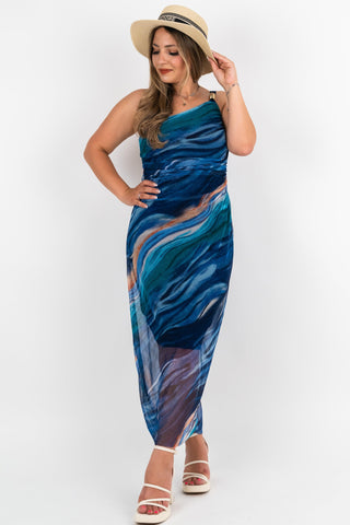 Midikleid Hannah Blau