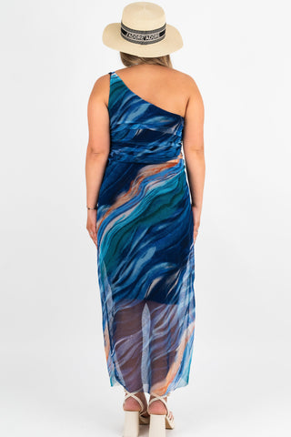 Midikleid Hannah Blau