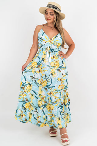 Maxikleid Isa Blau