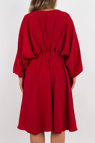 Kleid Celina mit Fledermausärmeln Bordeaux