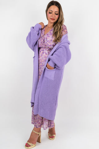 Maxi Blumenkleid Selena Flieder