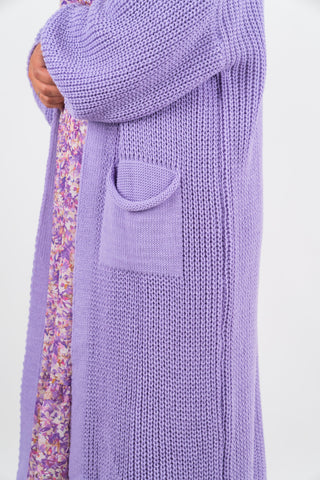 Strickjacke Nele Lang Flieder