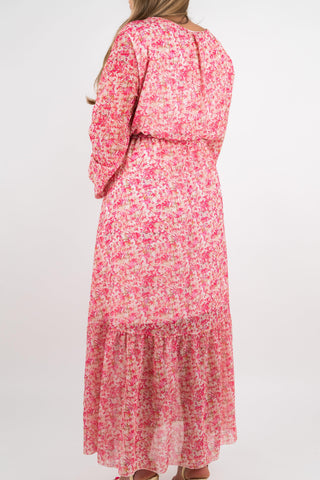 Maxi Blumenkleid Selena Pink