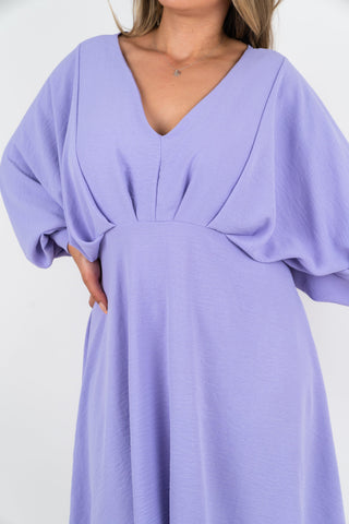 Kleid Celina mit Fledermausärmeln Flieder