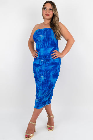 Midikleid Nicole Royalblau