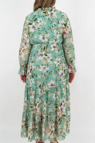 Maxi Blumenkleid Alice Grün